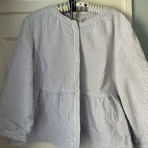 Garnet Hill seersucker top size 18